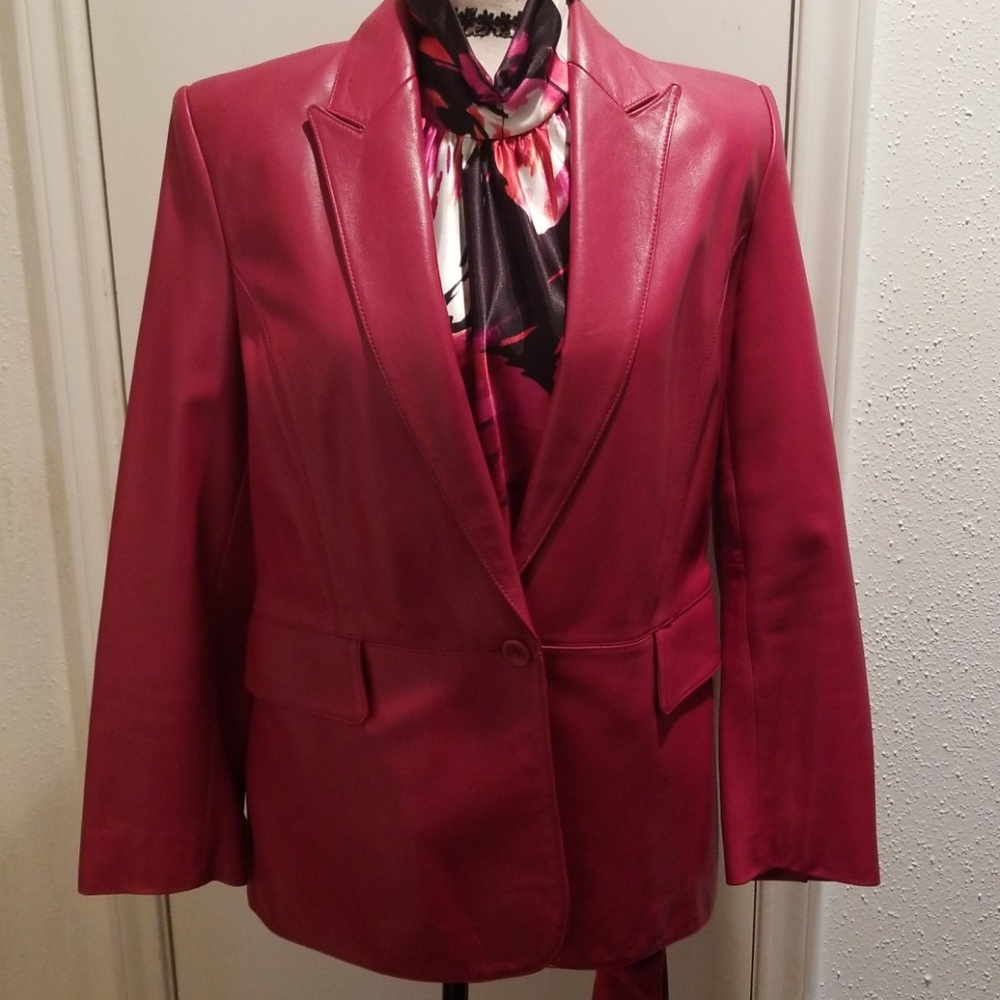 Vintage Red Leather Jacket